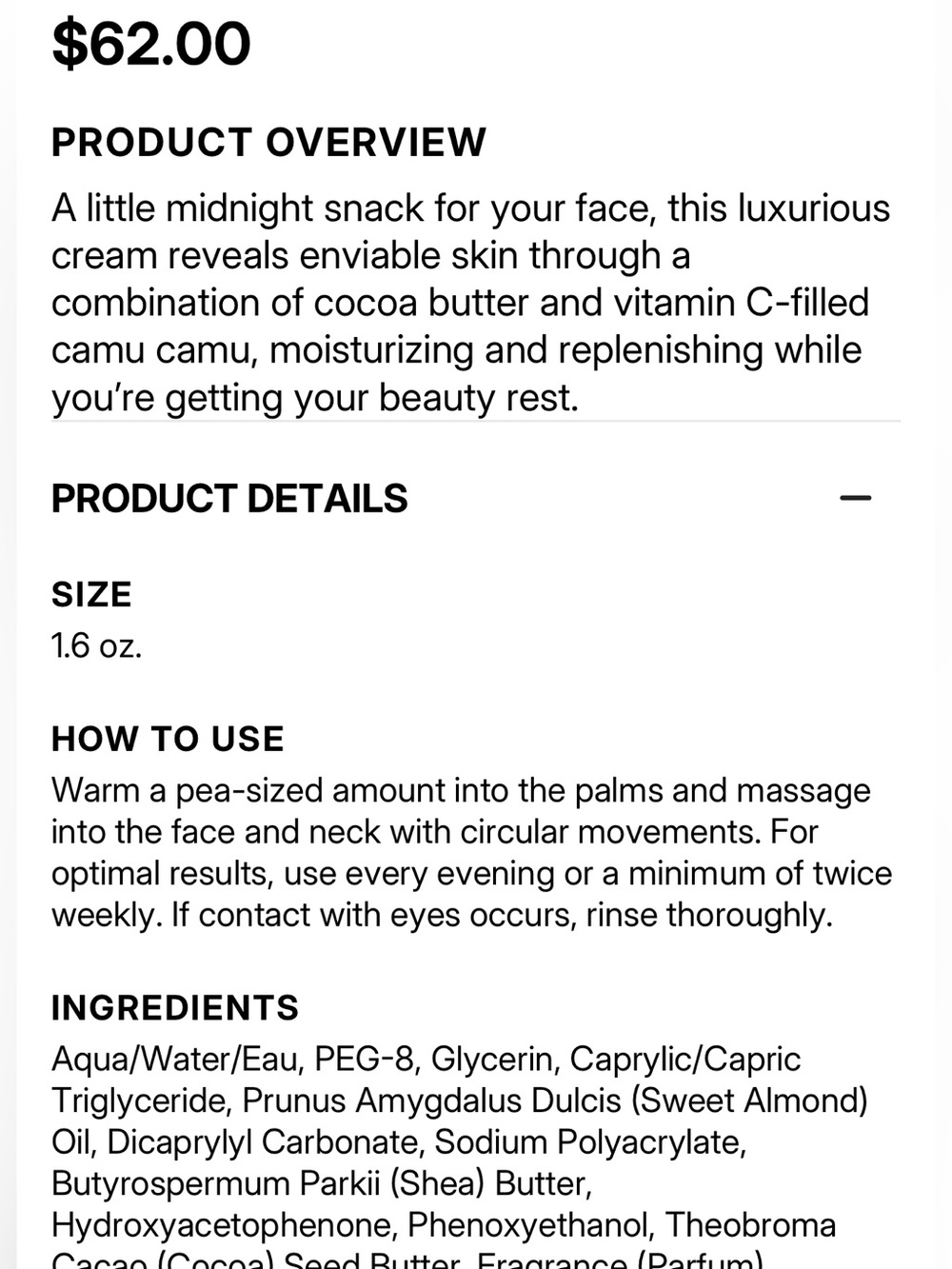 ELEMIS Superfood Midnight Facial Cream - Picture 2 of 5